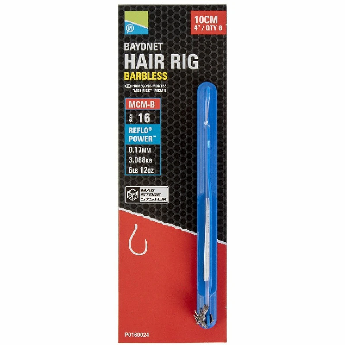 Preston Innovations MCM-B Bayonet Hair Rig Barbless - 10cm 4in (10cm) - 14 MCM-BGröße 4in (10cm) - 14 MCM-B - MPN: P0160023 - EAN: 5055977487359