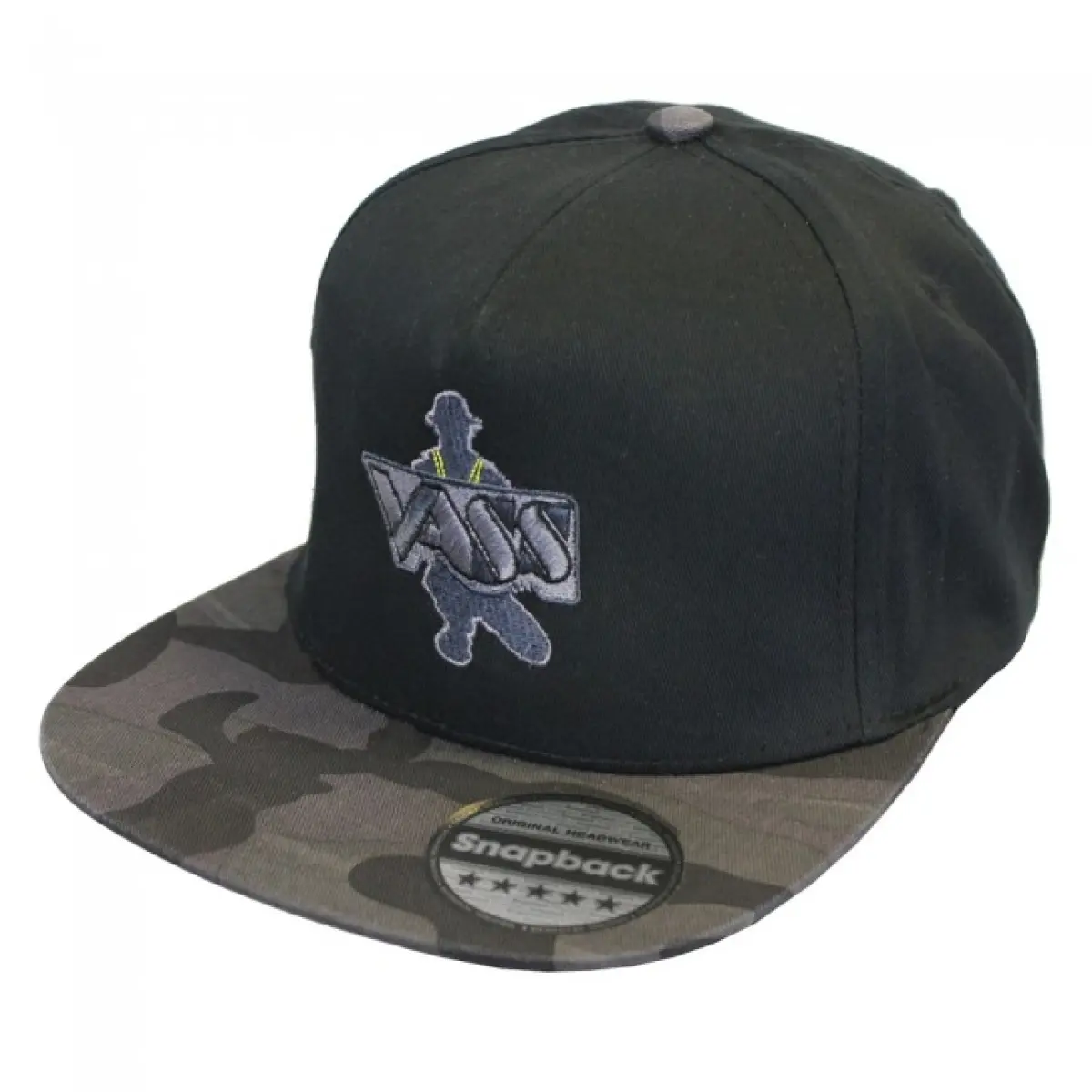 Vass Snapback Black with Black/Grey Camo Peak méret One size - MPN: VB691/835 - EAN: 5060832422727