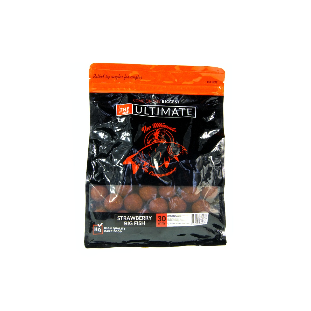 UltimateProducts Top Range Boilies - Strawberry Big Fishrozmiar 30 mm / 1 kg - EAN: 5903855434288