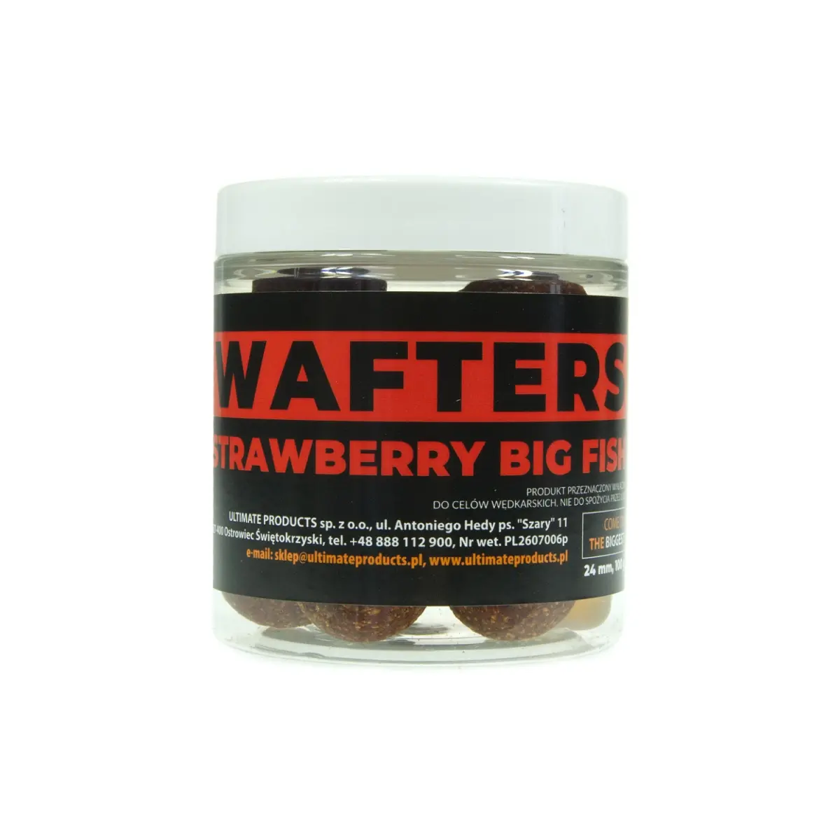 UltimateProducts Top Range Wafters - Strawberry Big Fishmărimea 24 mm - EAN: 5903855434400
