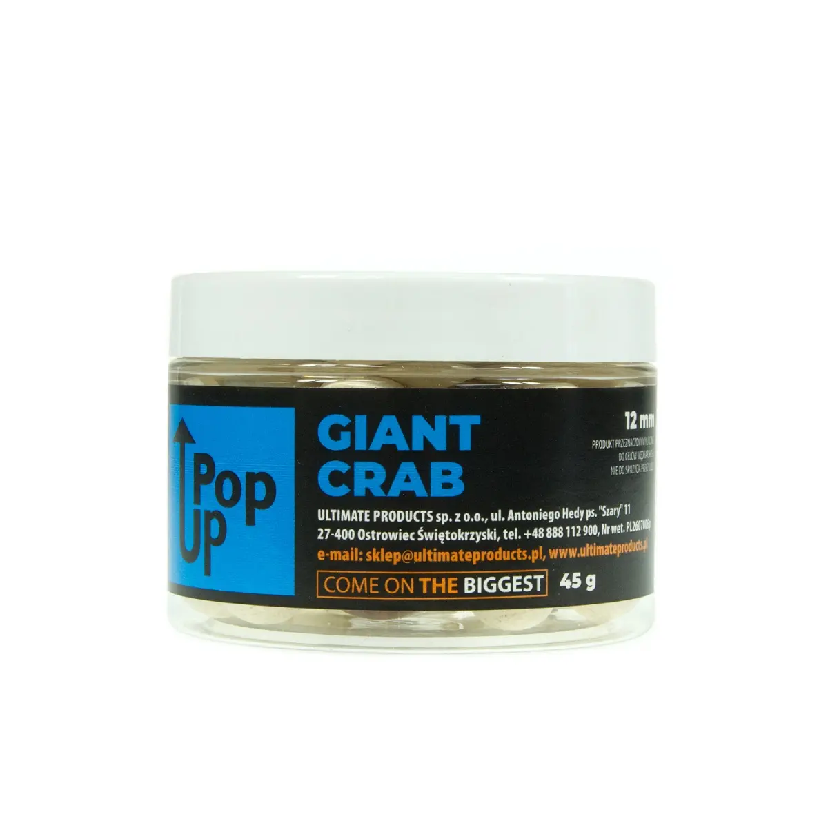 UltimateProducts Top Range Pop-Ups - Giant Crabmărimea 12 mm - EAN: 5903855434158