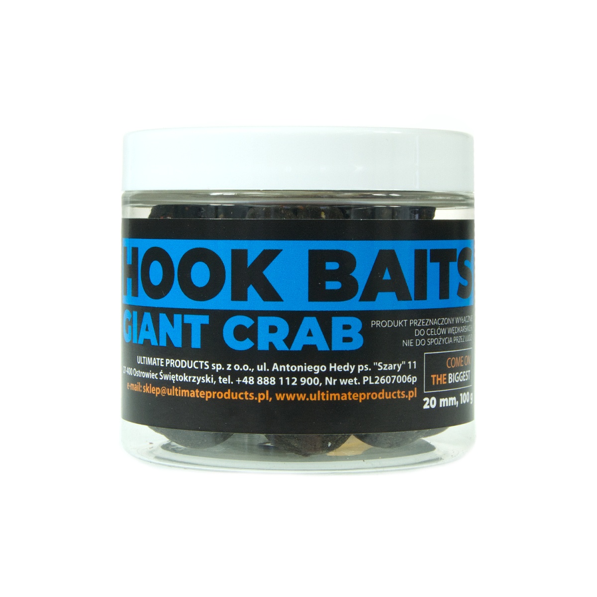 UltimateProducts Top Range Hookbaits - Giant Crabrozmiar 20 mm - EAN: 5903855434172