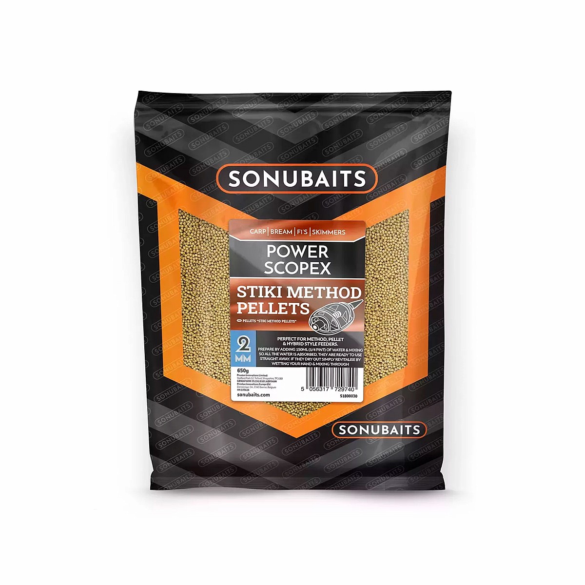 Sonubaits Stiki Power Scopex Method Pelletsambalaj 2mm / 650g - MPN: S1800030 - EAN: 5056317729740