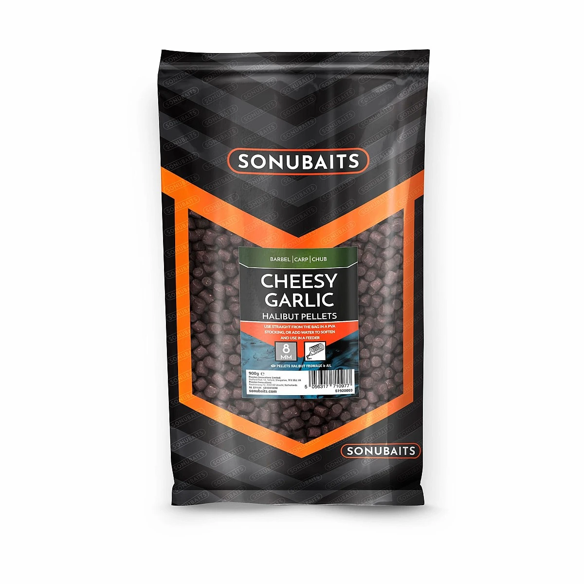 Sonubaits Cheesy Garlic Halibut Pelletsambalaj 8mm / 900g - MPN: S1920003 - EAN: 5056317710977