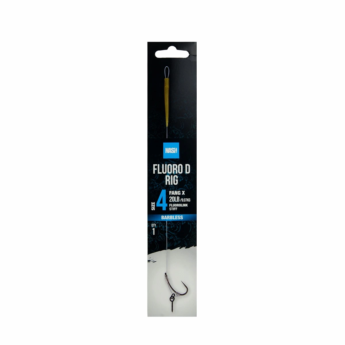 Nash Fluorocarbon D-Rig (Barbless)misurare 4 (senza ardiglione) - MPN: T6439 - EAN: 5055108964391