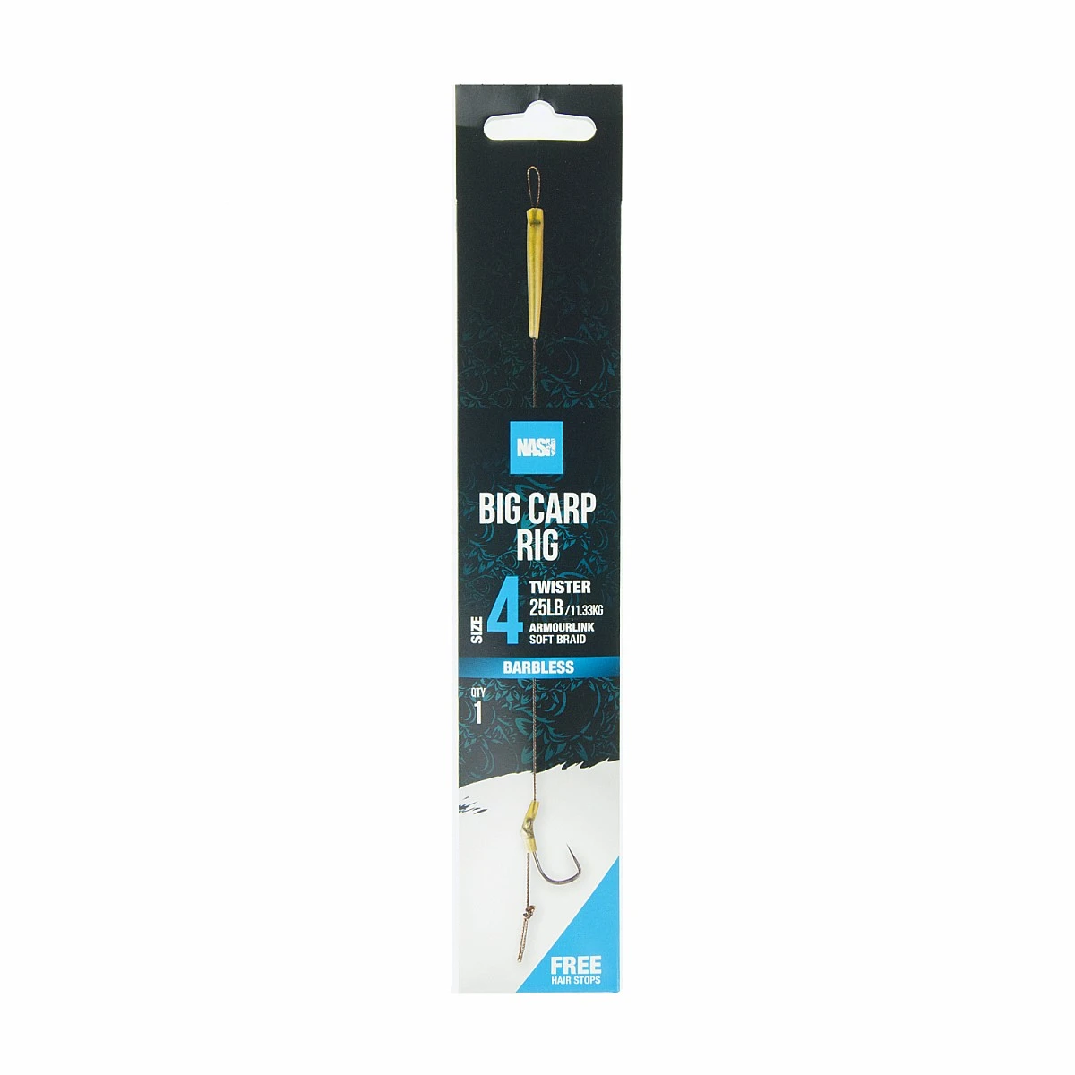 Nash Big Carp Rig (Barbless)mărimea 4 (fără cârlig cu bărbie) - MPN: T6425 - EAN: 5055108964254