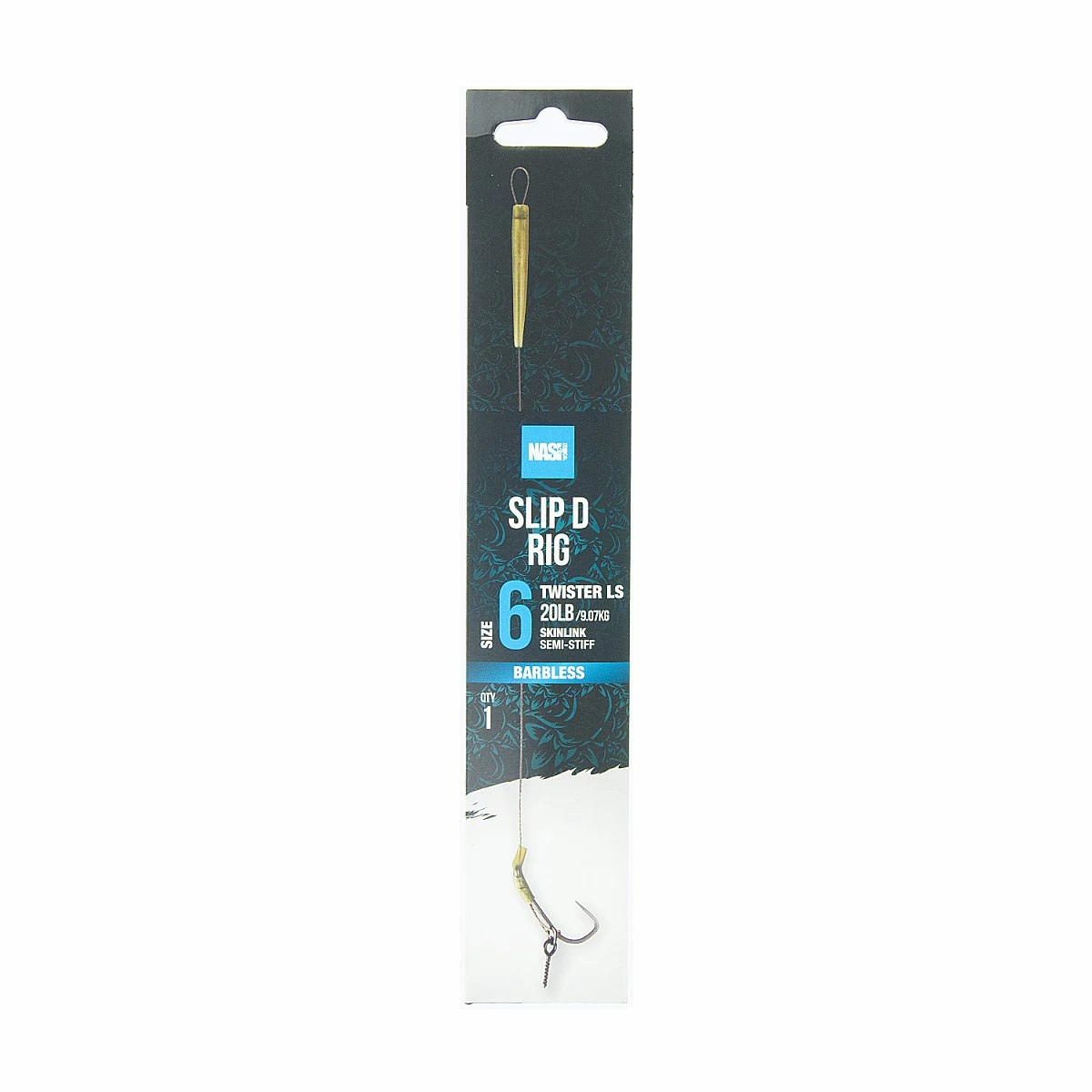 Nash Slip D Rig (Barbless)mărimea 6 (fără cârlig cu bârnă) - MPN: T6412 - EAN: 5055108964124
