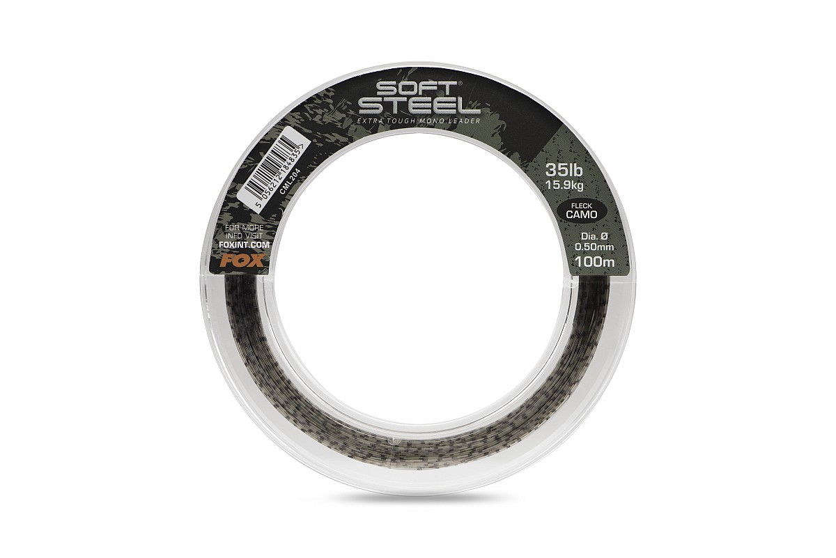 Fox Soft Steel Fleck Camo Leaderwersja 0.50mm / 35lb (15.9kg) x 100m - MPN: CML204 - EAN: 5056212184835