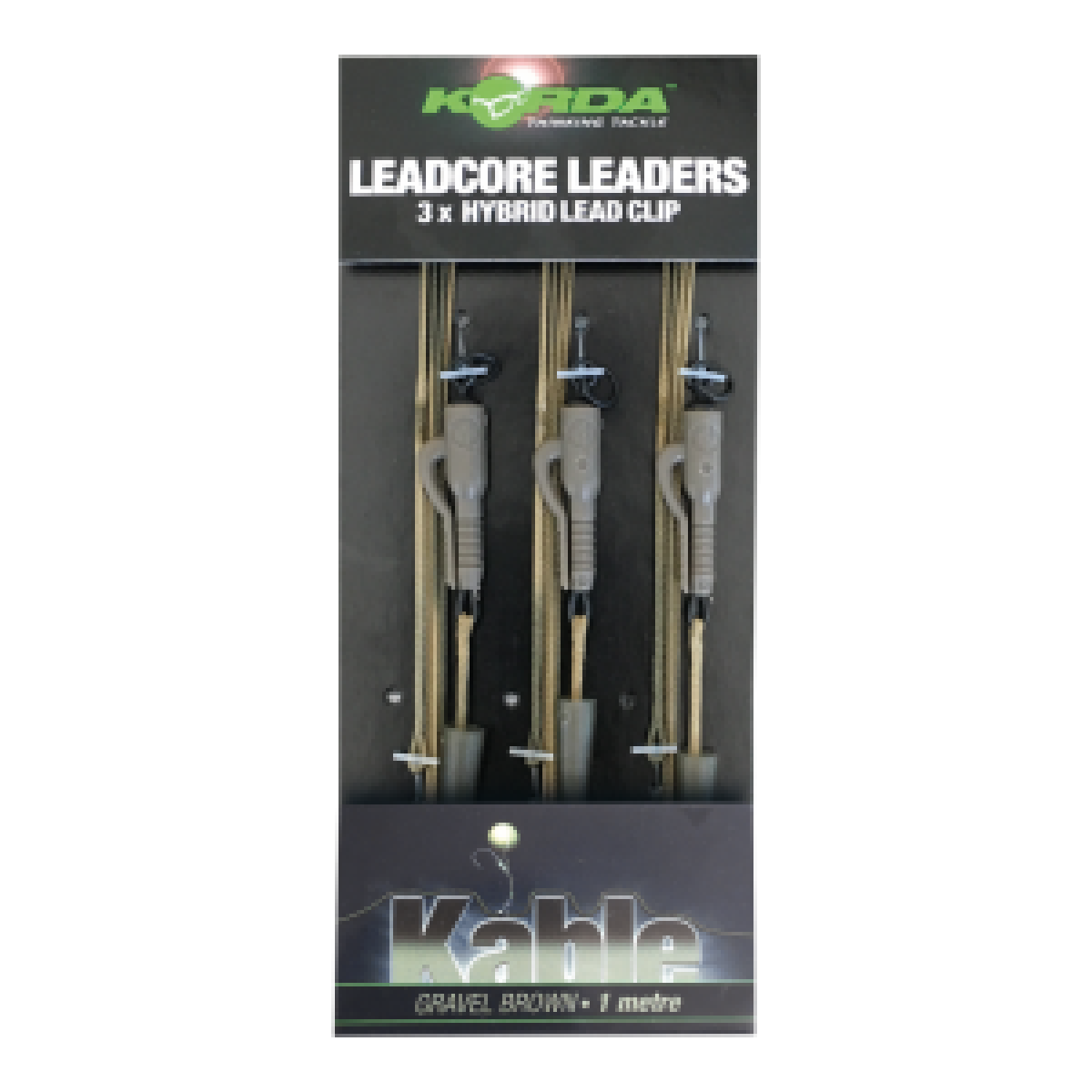 Korda Leadcore Leaders Hybrid Lead Clip Weed/Silt kolor