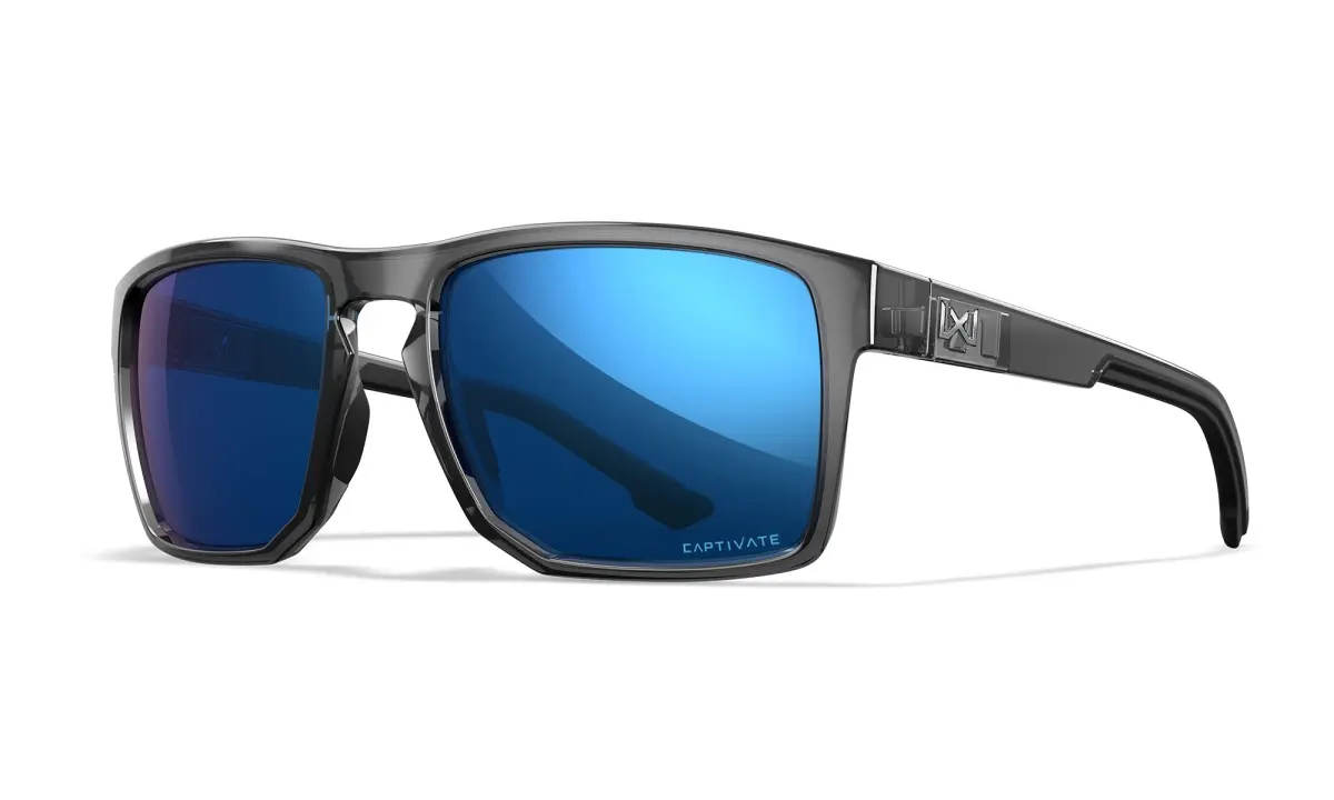 WileyX FOUNDER Captivate Polarized Blue Mirror Grey Gloss Crystal Frameculoare Captivate Polarized Blue Mirror Grey - MPN: AC6FND09 - EAN: 712316090995