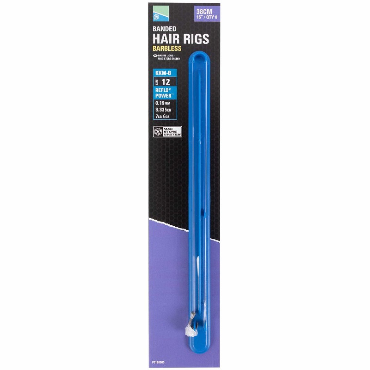 Preston Innovations KKM-B Banded Hair Rig Barbless - 38cmrozmiar 12 / 0.19mm (3.35kg) / 38cm - MPN: P0160005 - EAN: 5055977461250