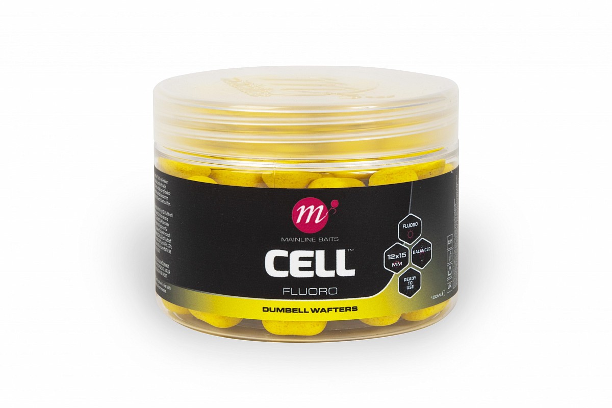 Mainline Cell Fluoro Dumbell Wafters - Yellowrozmiar 12x15mm - MPN: M44021 - EAN: 5060509817764