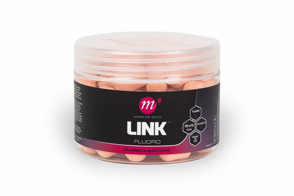 Mainline Link Fluoro Dumbell Wafters - Pinkrozmiar 12x15mm - MPN: M44019 - EAN: 5060509817740