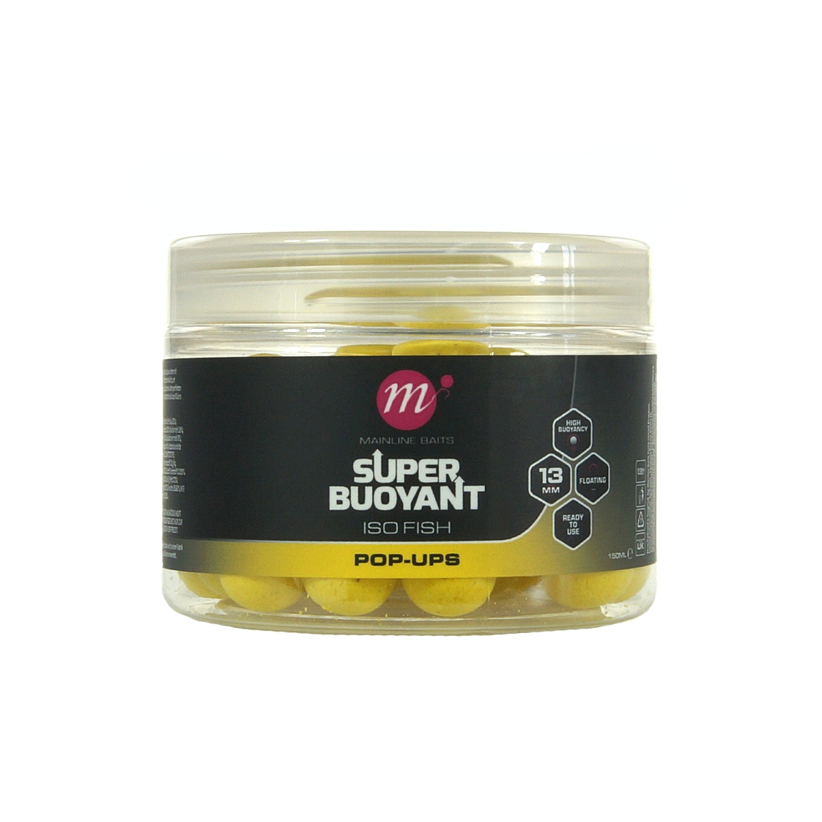 Mainline ISO Fish Super Buoyant Pop-Ups - Yellowśrednica 13mm - MPN: M21091 - EAN: 5060509817436