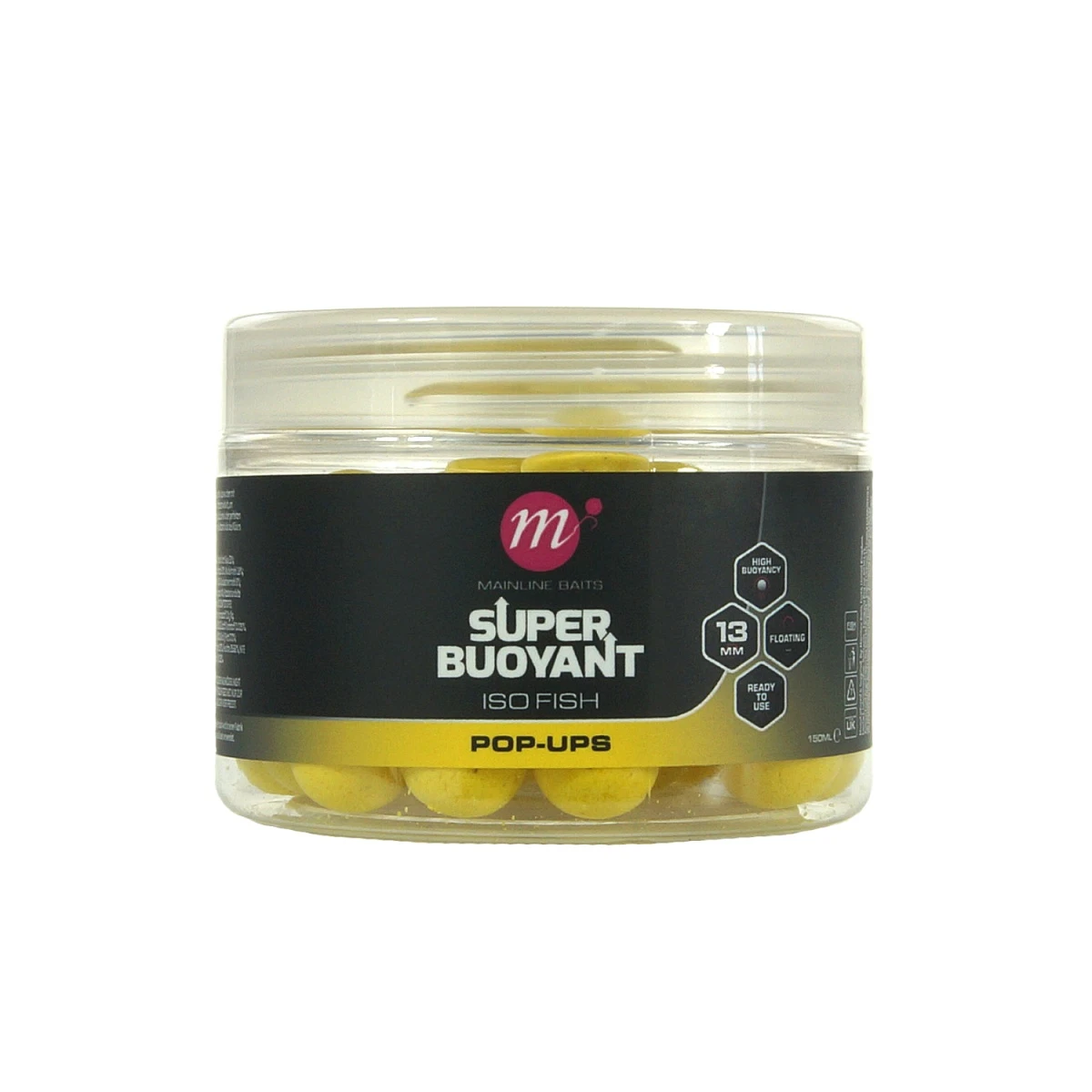 Mainline ISO Fish Super Buoyant Pop-Ups - Yellowátmérő 13mm - MPN: M21091 - EAN: 5060509817436