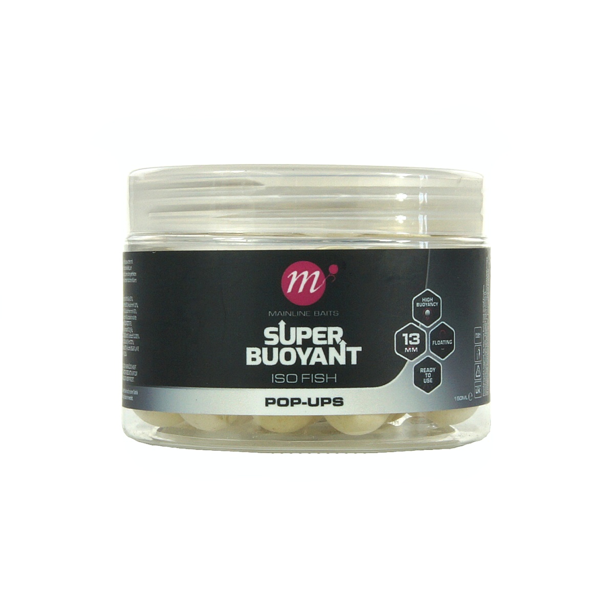 Mainline ISO Fish Super Buoyant Pop-Ups - Whiteśrednica 13mm - MPN: M21095 - EAN: 5060509817474