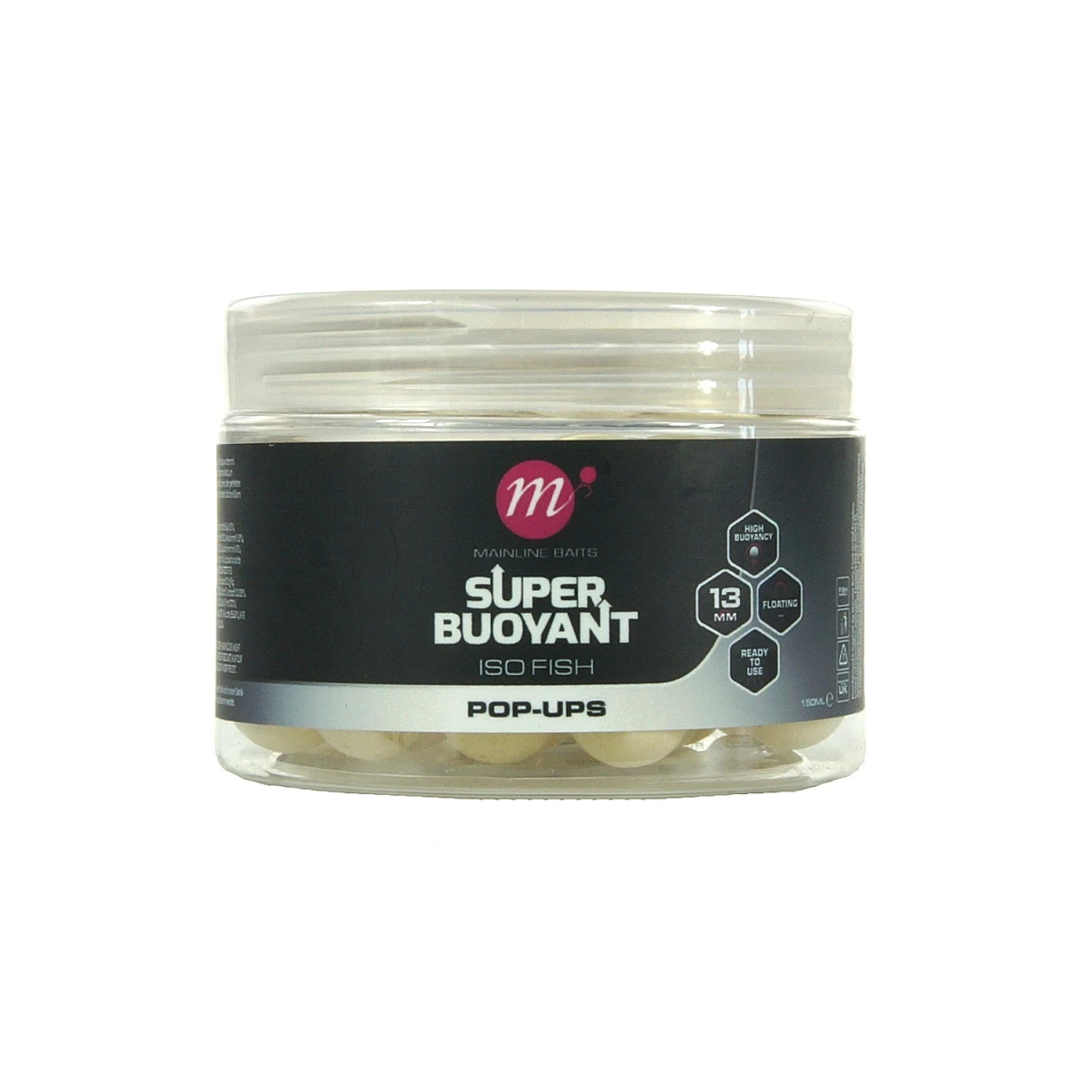 Mainline ISO Fish Super Buoyant Pop-Ups - Whiteátmérő 13mm - MPN: M21095 - EAN: 5060509817474