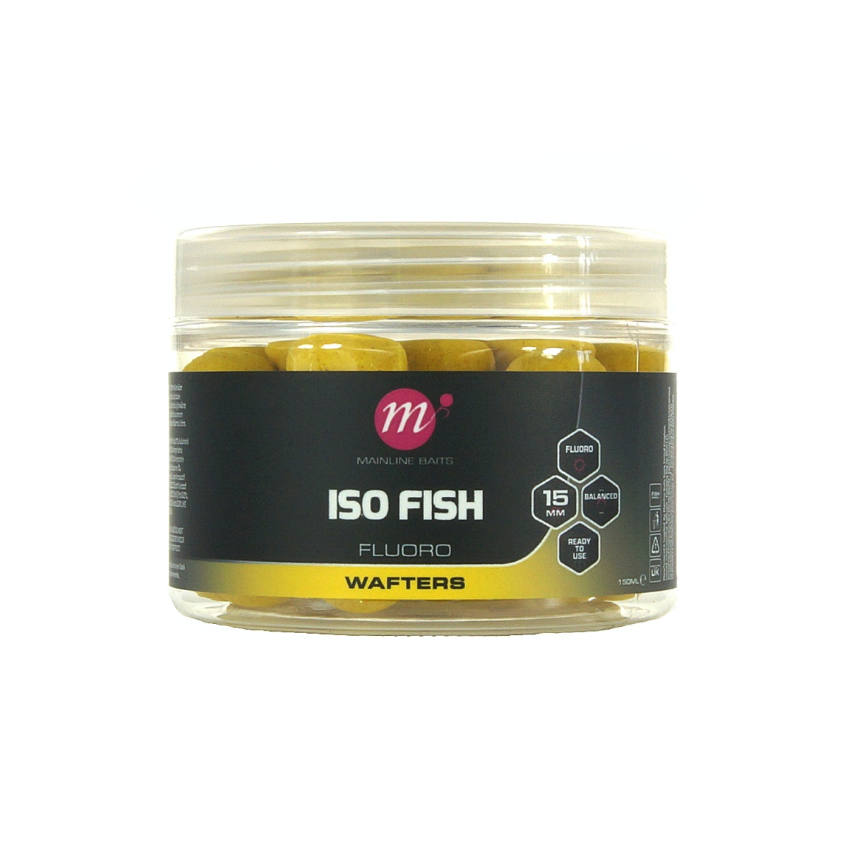 Mainline ISO Fish Fluoro Wafters - Yellowśrednica 15mm - MPN: M44012 - EAN: 5060509817672