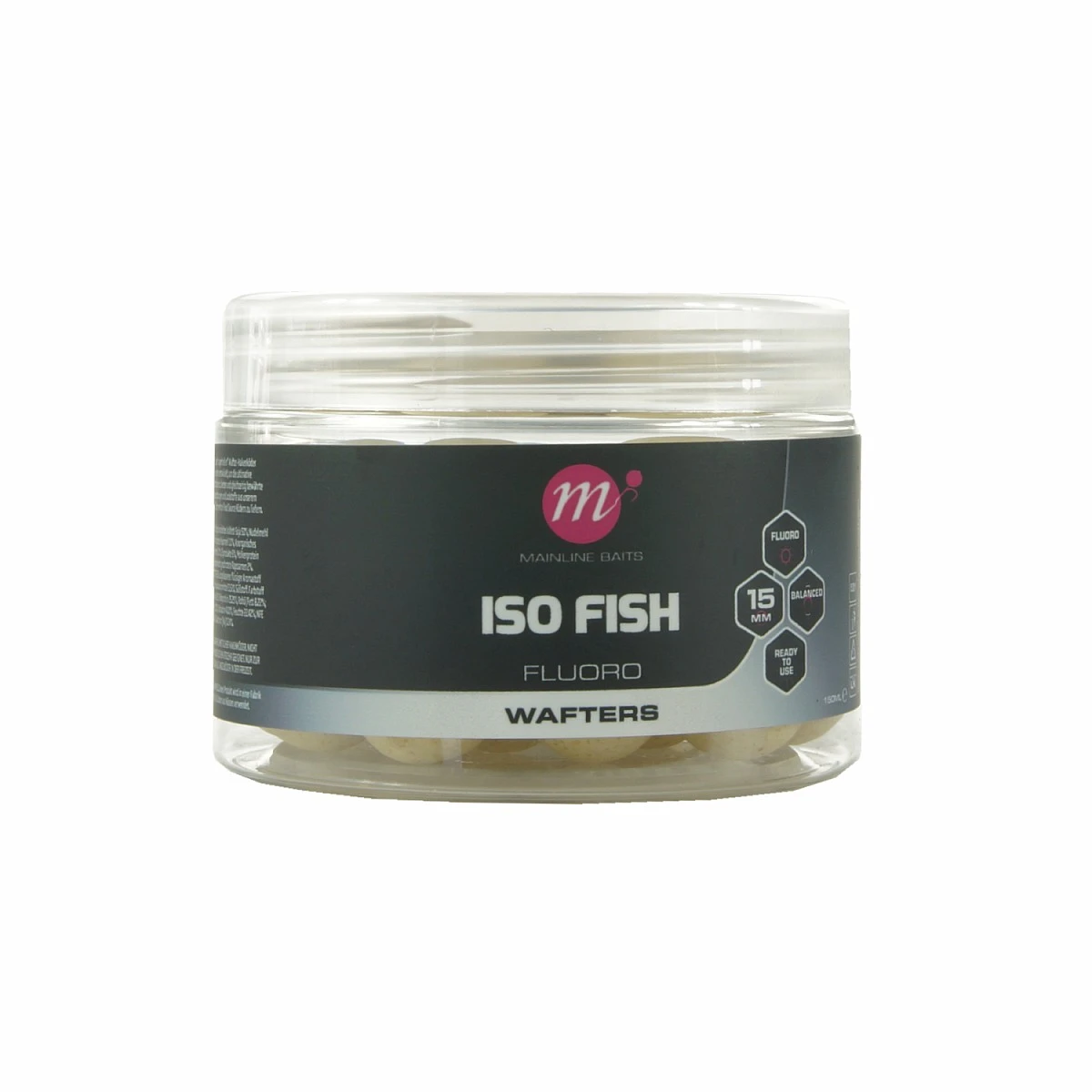 Mainline ISO Fish Fluoro Wafters - Whitediametru 15mm - MPN: M44016 - EAN: 5060509817719