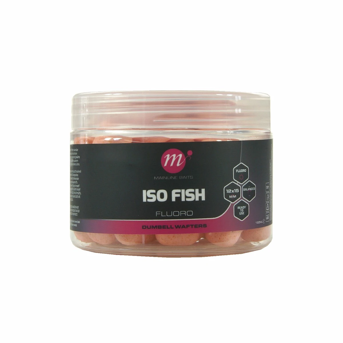 Mainline ISO Fish Fluoro Dumbells Wafters - Pinkdiametru 15x12mm - MPN: M44020 - EAN: 5060509817757