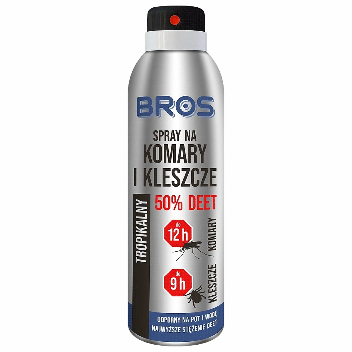 BROS - Спрей від Комарів та Кліщів (50% DEET)упаковка 180ml - MPN: 1760 - EAN: 5904517247048