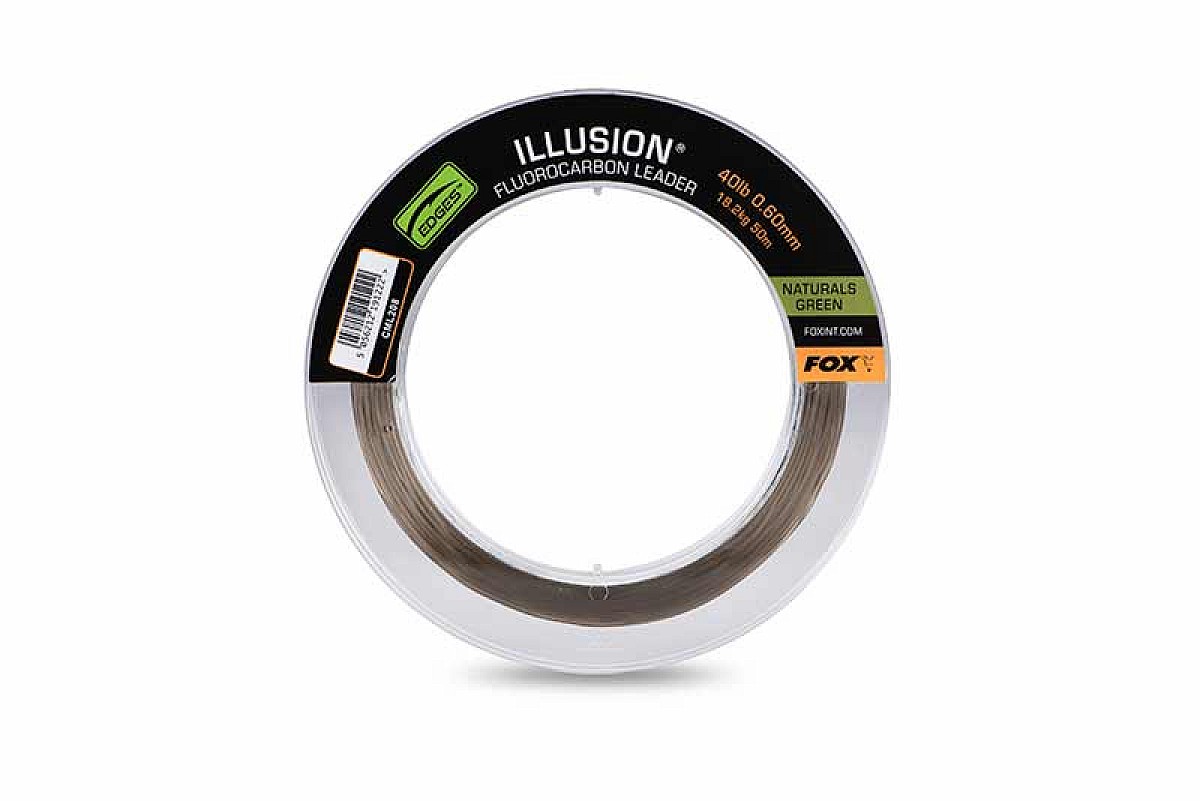 Fox Illusion Fluorocarbon Leader Greenrozmiar 40lb 18.2 kg (0.60 mm) - MPN: CML208 - EAN: 5056212191222