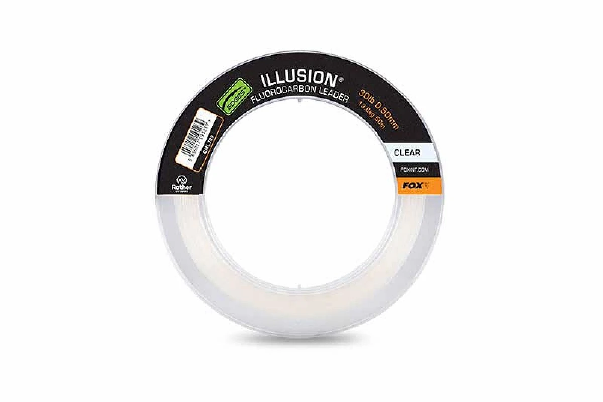 Fox Illusion Fluorocarbon Leader Clearрозмір 30lb 13.6 kg (0.50 mm) - MPN: CML209 - EAN: 5056212191239