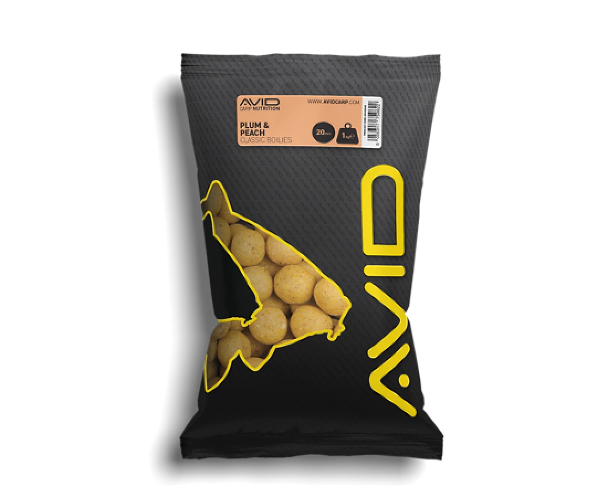Avid Carp Plum & Peach Boiliesmărimea 20 mm - 1 kg - MPN: A0650030 - EAN: 5056317759822