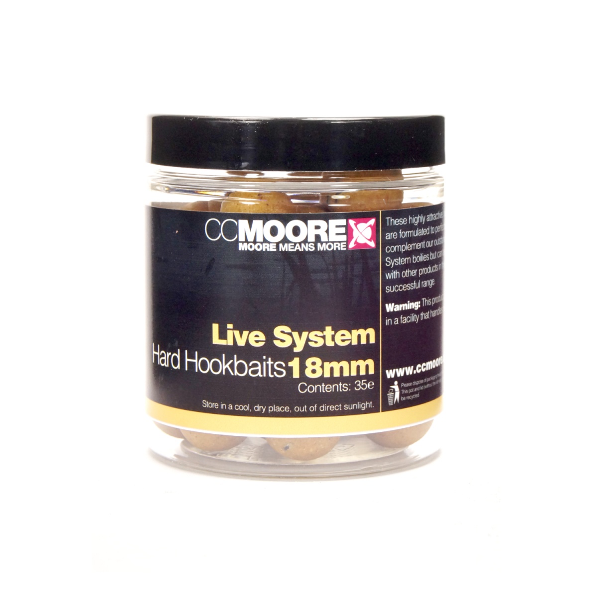 NEW CCMOORE Hard Hookbaits Live System - Kuli Proteinowe 18 mm rozmiar