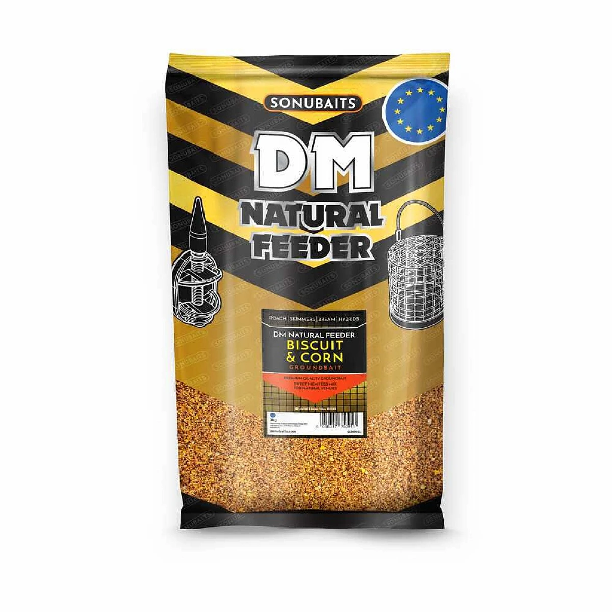Sonubaits DM Natural Feeder Biscuit & Cornemballage 1kg - MPN: S1780021 - EAN: 5056317750911