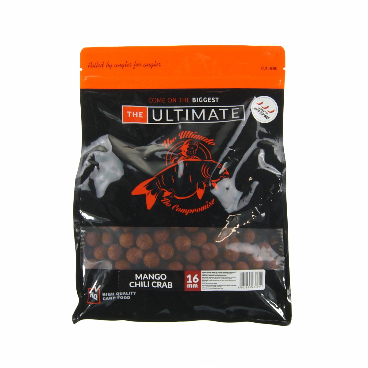 UltimateProducts Top Range Boilies - Mango Chili Crabrozmiar 16 mm / 1 kg - EAN: 5903855434691
