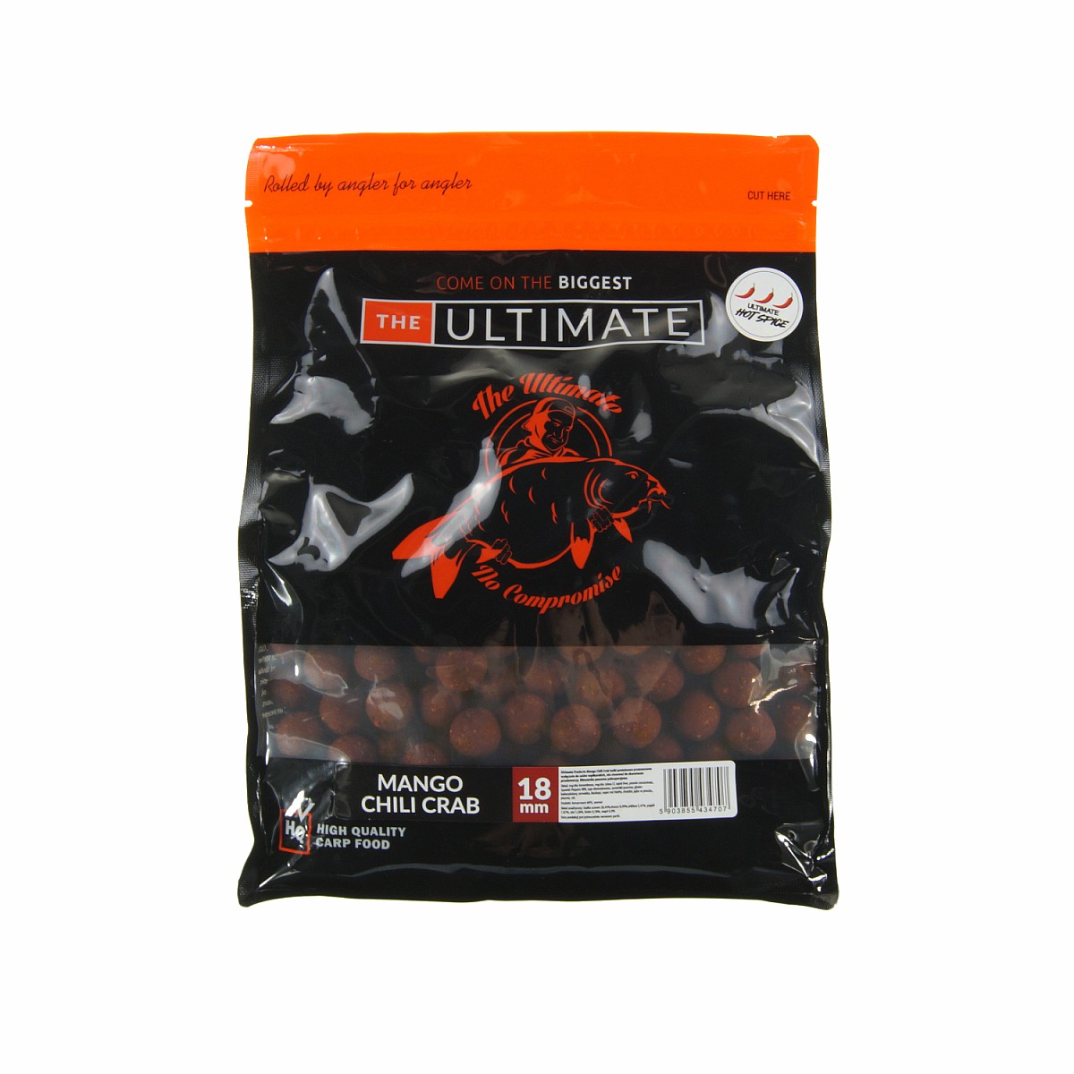 UltimateProducts Top Range Boilies - Mango Chili Crabrozmiar 18 mm / 1 kg - EAN: 5903855434707