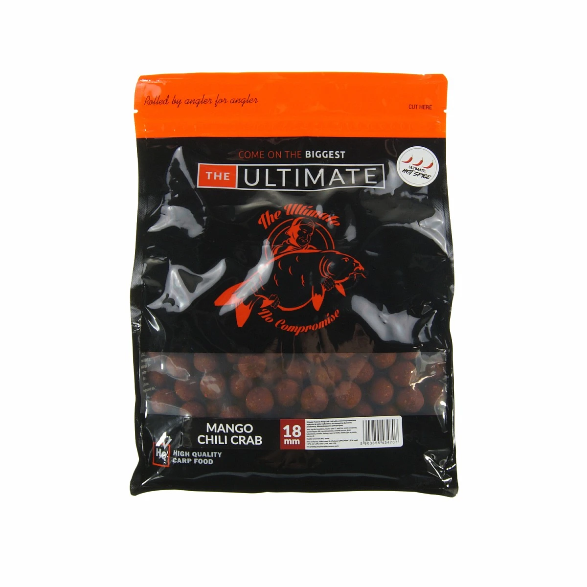 UltimateProducts Top Range Boilies - Mango Chili Crabmărimea 18 mm / 1 kg - EAN: 5903855434707