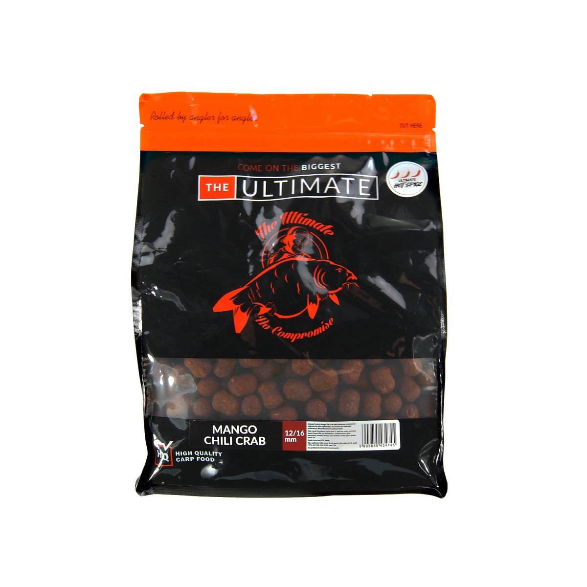 UltimateProducts Top Range Boilies - Mango Chili Crabrozmiar dumbell 12/16mm / 1 kg - EAN: 5903855434745