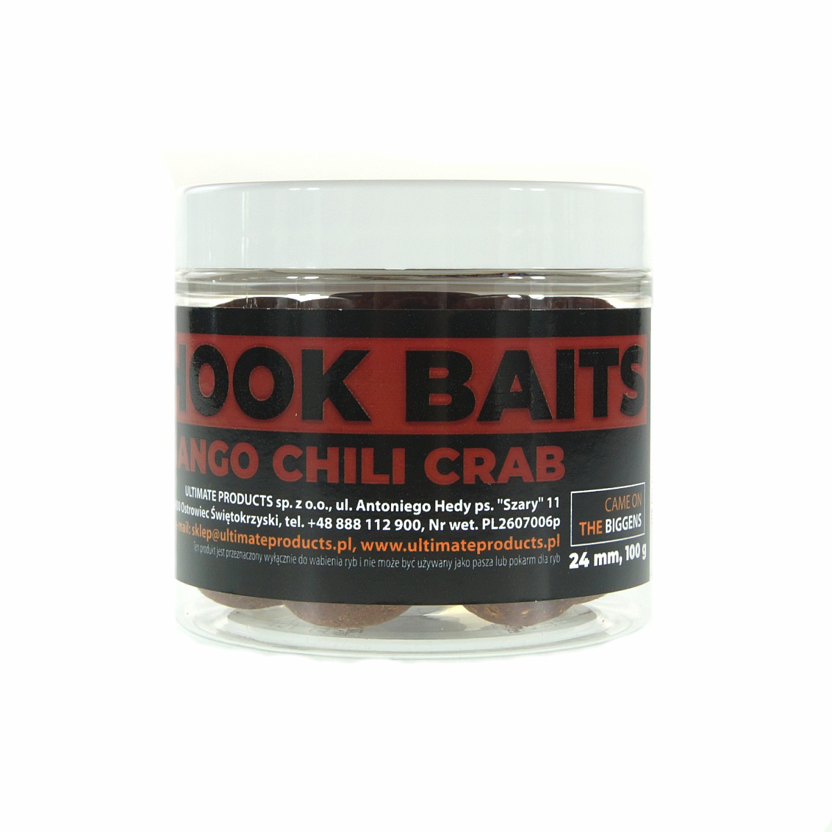 UltimateProducts Top Range Hookbaits - Mango Chili Crabrozmiar 24 mm - EAN: 5903855434813