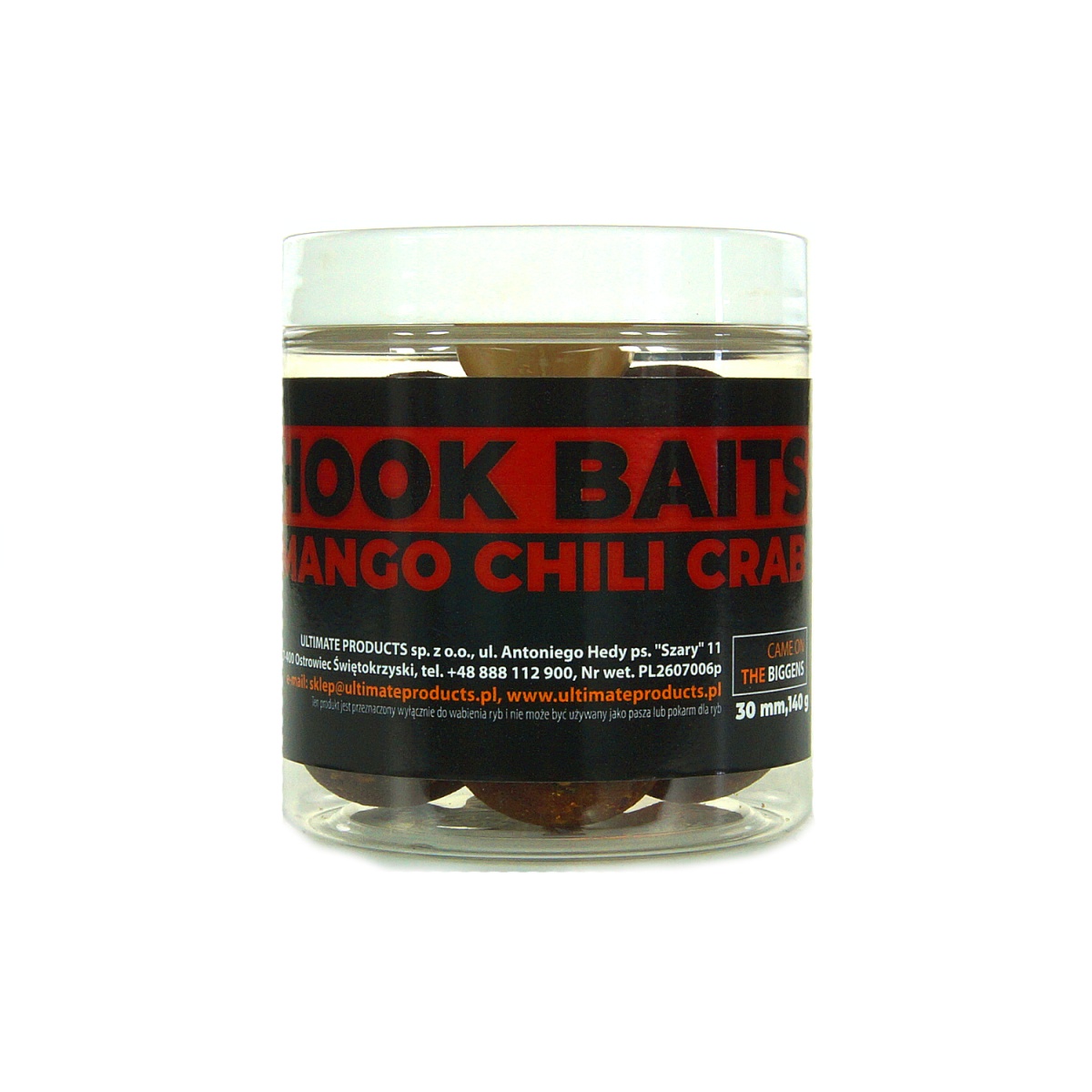 UltimateProducts Top Range Hookbaits - Mango Chili Crabrozmiar 30 mm - EAN: 5903855434820