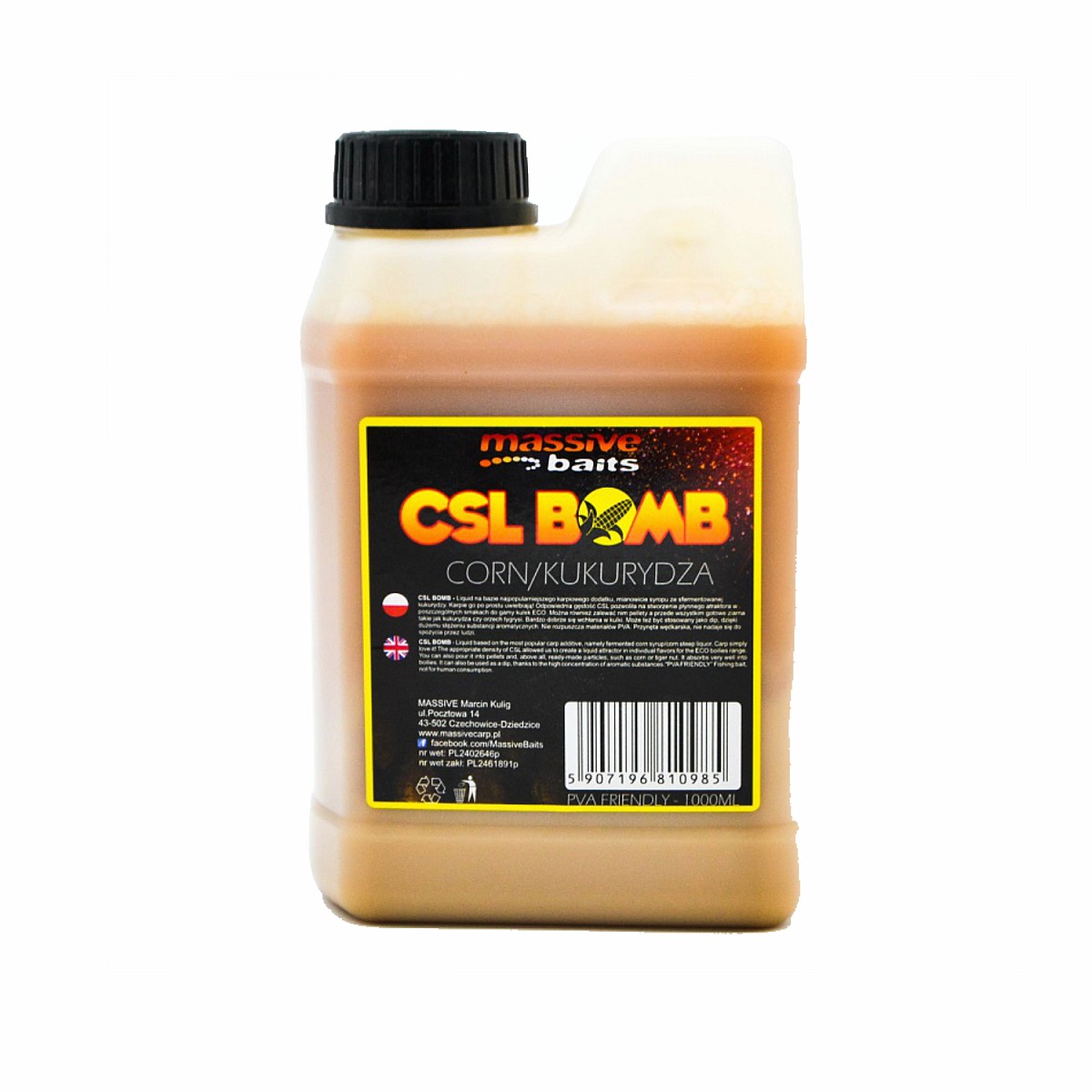 Massive Baits CSL Boomb - Cornopakowanie 1000 ml - MPN: CSL003 - EAN: 5907196810985