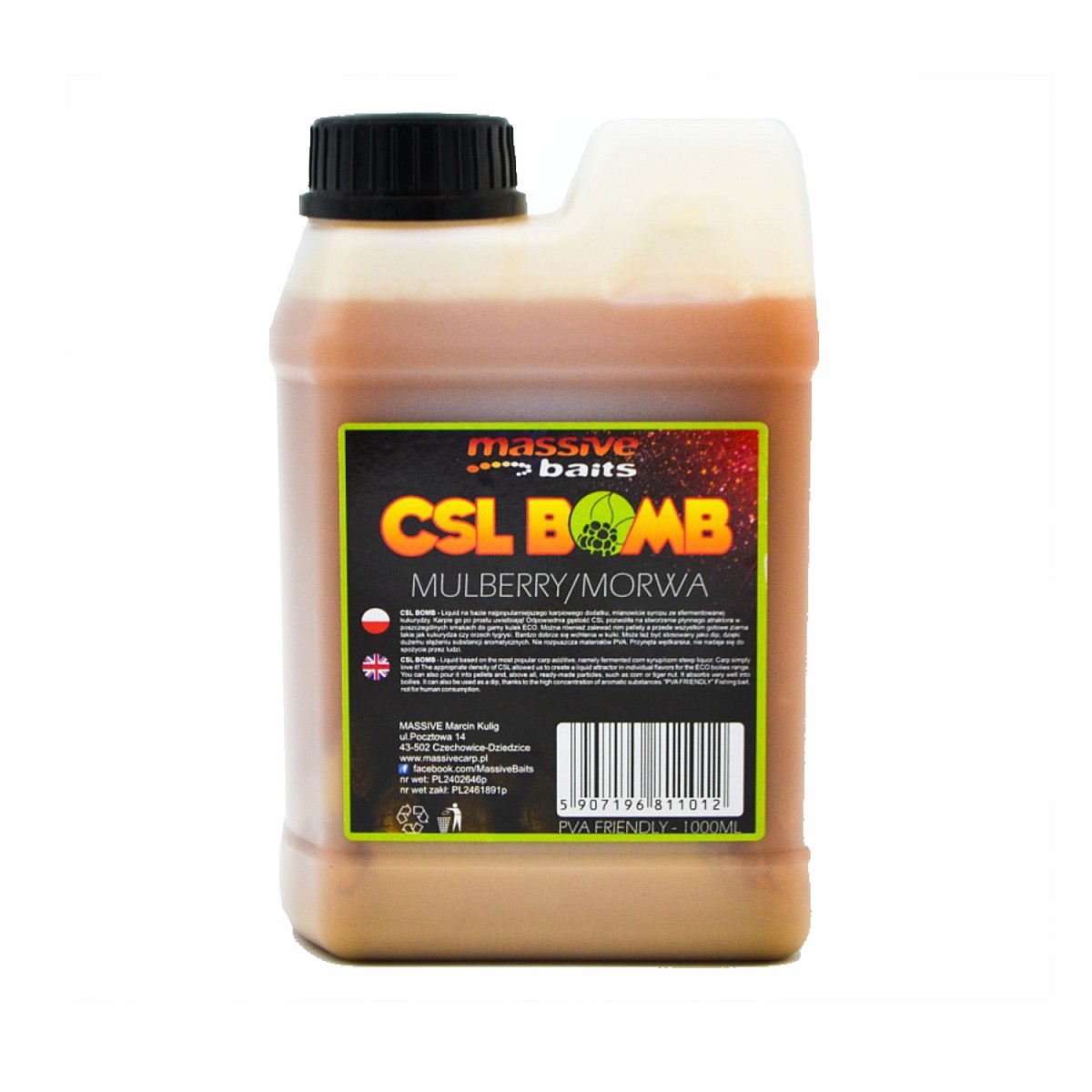 Massive Baits CSL Boomb - Mulberryopakowanie 1000 ml - MPN: CSL006 - EAN: 5907196811012