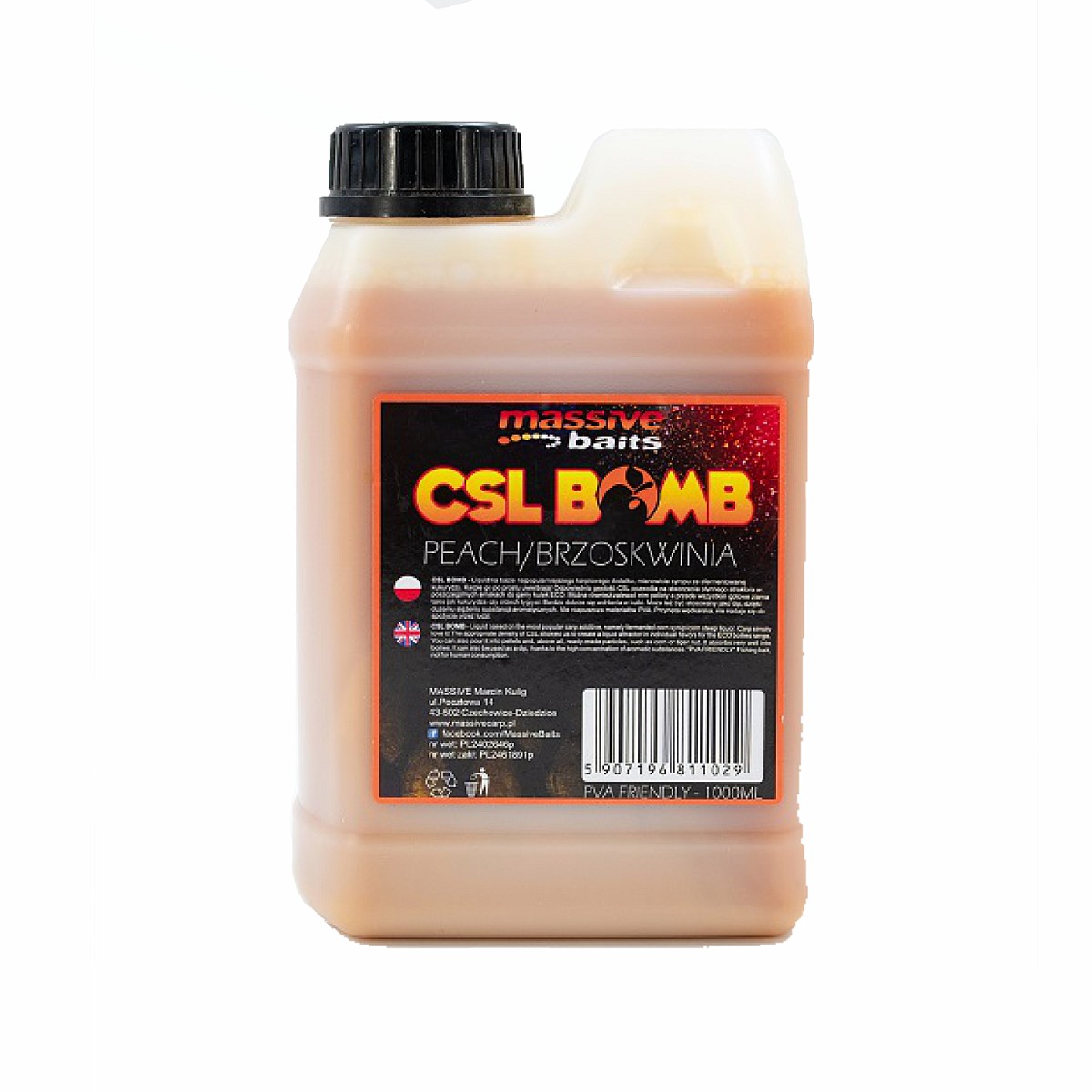 Massive Baits CSL Boomb - Peachopakowanie 1000 ml - MPN: CSL007 - EAN: 5907196811029