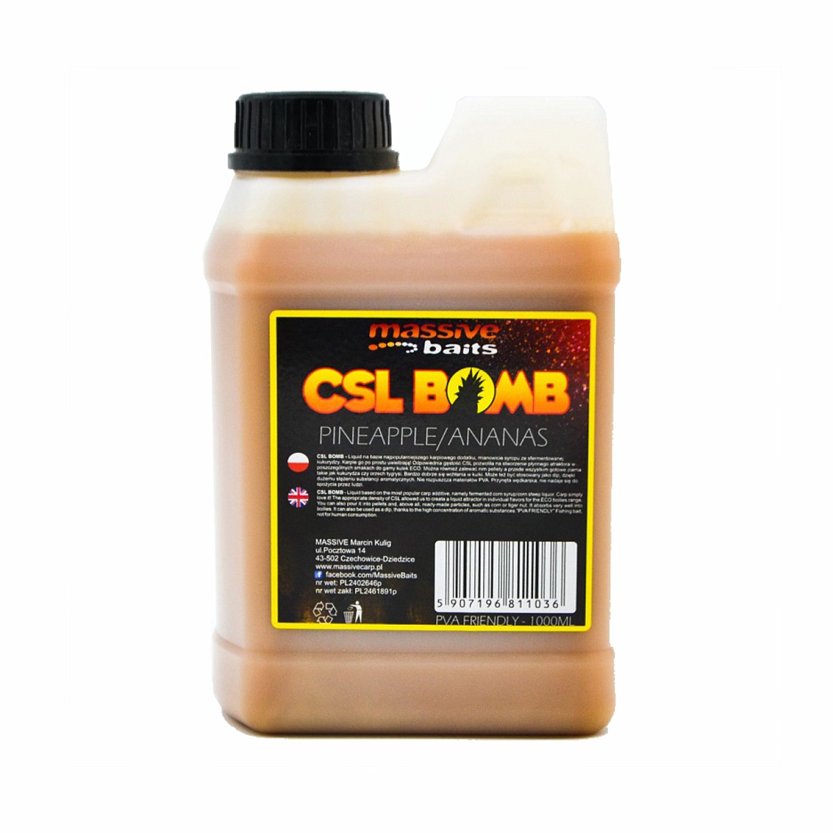 Massive Baits CSL Boomb - Pineappleopakowanie 1000 ml - MPN: CSL008 - EAN: 5907196811036