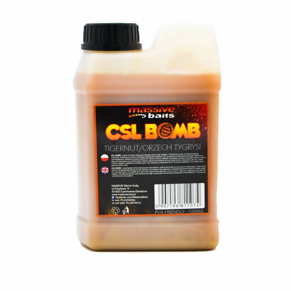 Massive Baits CSL Boomb - Tigernutambalaj 1000 ml - MPN: CSL012 - EAN: 5907196811074