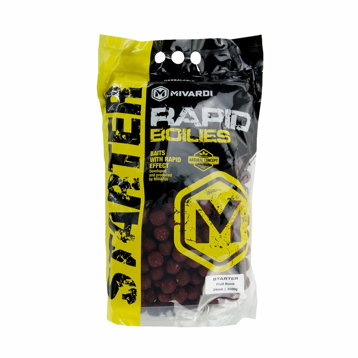 Mivardi Rapid Boilies Starter Fruit Bomb - AMBALAJ DETERIORATmărimea 24mm / 3.5kg - EAN: 200000096243