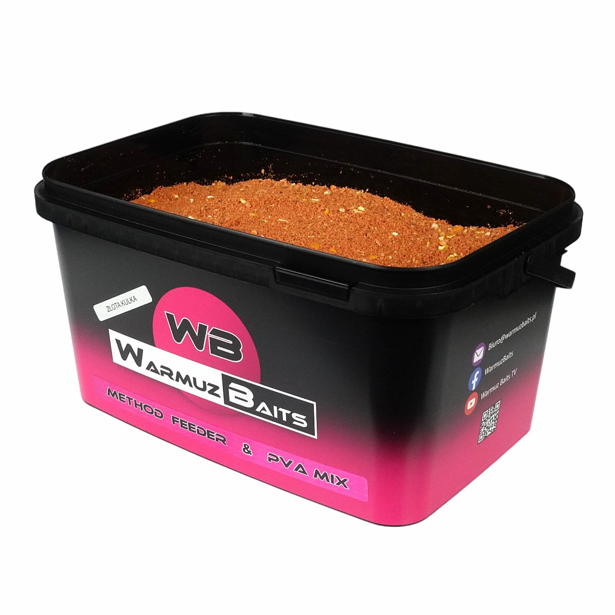 WarmuzBaits Method Feeder & PVA Mix - Złota Kulkaopakowanie 3kg (wiaderko) - MPN: 67180 - EAN: 5902537375208