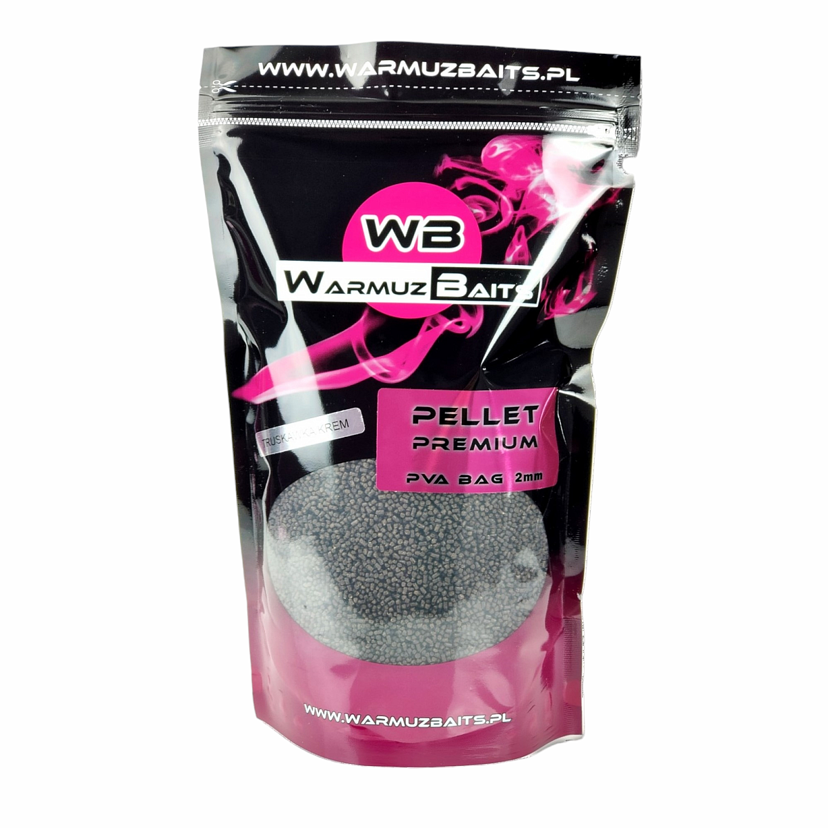 WarmuzBaits Pellet Premium PVA Bag - Truskawka Kremopakowanie 2mm / 900g - MPN: 67106 - EAN: 5902537374287