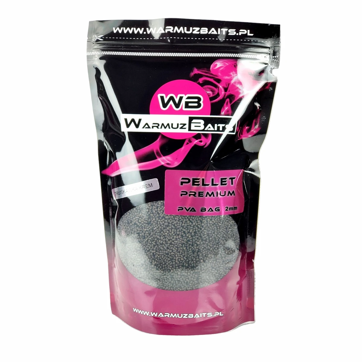 WarmuzBaits Pellet Premium PVA Bag - Truskawka Kremopakowanie 2mm / 900g - MPN: 67106 - EAN: 5902537374287