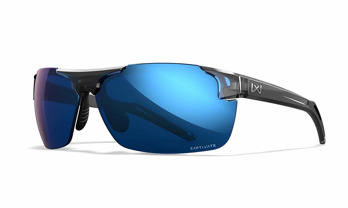 WileyX PRIME Captivate Polarized Blue Mirror Grey Gloss Crystal Grey Frame - MPN: ACPRM09 - EAN: 712316023436