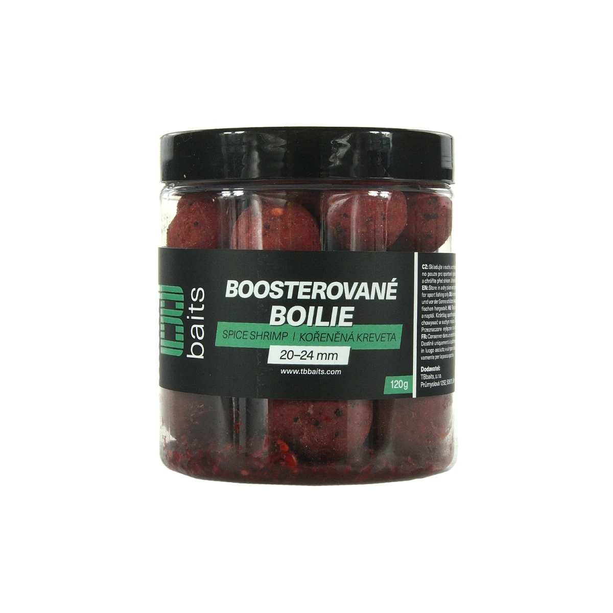 TB Baits Spice Shrimp Boosted Boilieрозмір 20-24mm / 120g - MPN: TB00796 - EAN: 8596601007965