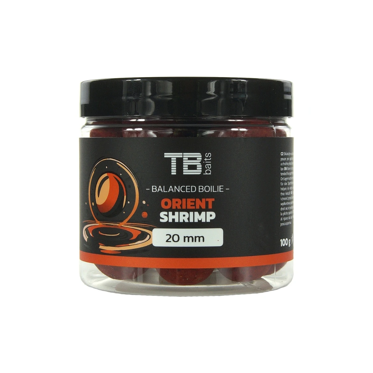 TB Baits Balanced Boilie + Attractor Orient Shrimpmărimea 20mm / 100g - MPN: TB00781 - EAN: 8596601007811