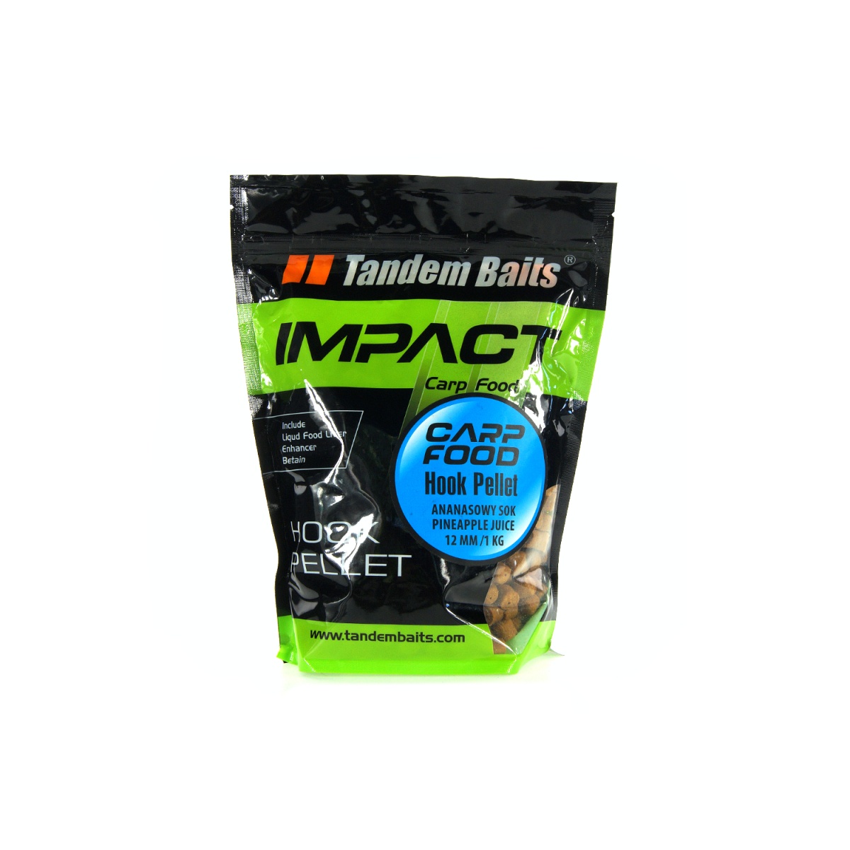 TandemBaits Carp Food Hook Pellet - Ananasowy Sokrozmiar 12mm /1kg - MPN: 17260 - EAN: 5907666683477
