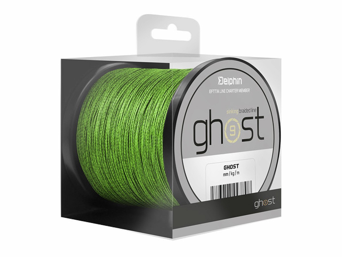 Delphin GHOST 8+1 Sinking Braided Line - Greenmodel 0,18mm / 9,1kg / 300m - MPN: 101001117